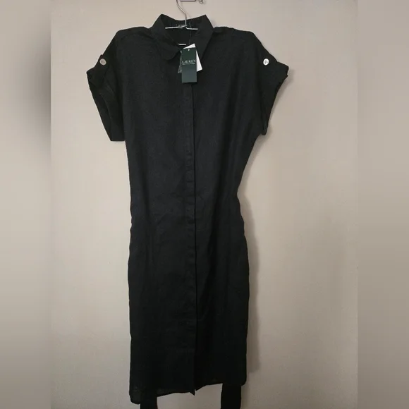 Lauren Ralph Lauren Tie Front Linen Dress - Picture 3 of 6